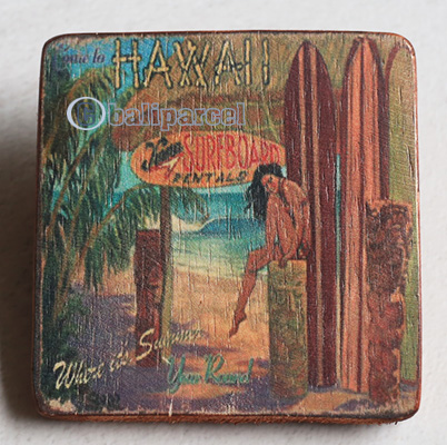 Wooden Art Print Coaster, The Original Photo Can Be Printed To The Wood, If Any Custom Photos We Can Print It, Is Made From Albesia Wood