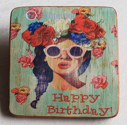 Wooden Art Print Coaster, The Original Photo Can Be Printed To The Wood, If Any Custom Photos We Can Print It, Is Made From Albesia Wood