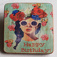 Wooden Art Print Coaster, The Original Photo Can Be Printed To The Wood, If Any Custom Photos We Can Print It, Is Made From Albesia Wood