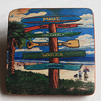 Wooden Art Print Coaster, The Original Photo Can Be Printed To The Wood, If Any Custom Photos We Can Print It, Is Made From Albesia Wood