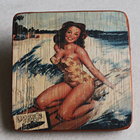 Wooden Art Print Coaster, The Original Photo Can Be Printed To The Wood, If Any Custom Photos We Can Print It, Is Made From Albesia Wood