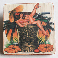 Wooden Art Print Coaster, The Original Photo Can Be Printed To The Wood, If Any Custom Photos We Can Print It, Is Made From Albesia Wood
