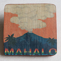 Wooden Art Print Coaster, The Original Photo Can Be Printed To The Wood, If Any Custom Photos We Can Print It, Is Made From Albesia Wood