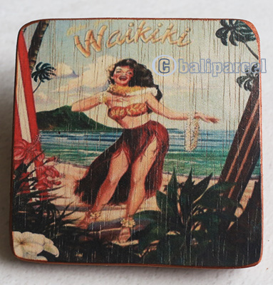 Wooden Art Print Coaster, The Original Photo Can Be Printed To The Wood, If Any Custom Photos We Can Print It, Is Made From Albesia Wood