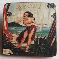 Wooden Art Print Coaster, The Original Photo Can Be Printed To The Wood, If Any Custom Photos We Can Print It, Is Made From Albesia Wood