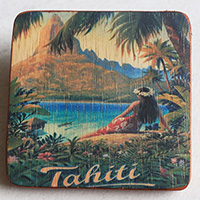 Wooden Art Print Coaster, The Original Photo Can Be Printed To The Wood, If Any Custom Photos We Can Print It, Is Made From Albesia Wood