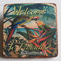 Wooden Art Print Coaster, The Original Photo Can Be Printed To The Wood, If Any Custom Photos We Can Print It, Is Made From Albesia Wood