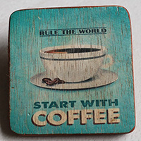 Wooden Art Print Coaster, The Original Photo Can Be Printed To The Wood, If Any Custom Photos We Can Print It, Is Made From Albesia Wood