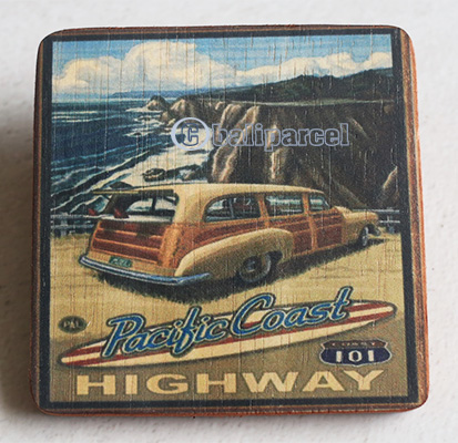Wooden Art Print Coaster, The Original Photo Can Be Printed To The Wood, If Any Custom Photos We Can Print It, Is Made From Albesia Wood