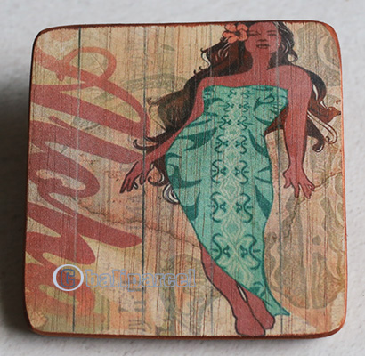 Wooden Art Print Coaster, The Original Photo Can Be Printed To The Wood, If Any Custom Photos We Can Print It, Is Made From Albesia Wood