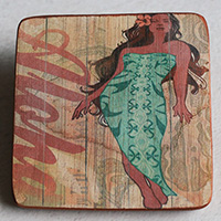 Wooden Art Print Coaster, The Original Photo Can Be Printed To The Wood, If Any Custom Photos We Can Print It, Is Made From Albesia Wood