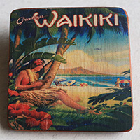 Wooden Art Print Coaster, The Original Photo Can Be Printed To The Wood, If Any Custom Photos We Can Print It, Is Made From Albesia Wood