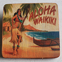 Wooden Art Print Coaster, The Original Photo Can Be Printed To The Wood, If Any Custom Photos We Can Print It, Is Made From Albesia Wood