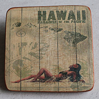 Wooden Art Print Coaster, The Original Photo Can Be Printed To The Wood, If Any Custom Photos We Can Print It, Is Made From Albesia Wood
