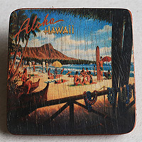 Wooden Art Print Coaster, The Original Photo Can Be Printed To The Wood, If Any Custom Photos We Can Print It, Is Made From Albesia Wood