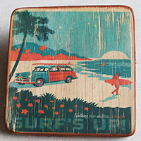 Wooden Art Print Coaster, The Original Photo Can Be Printed To The Wood, If Any Custom Photos We Can Print It, Is Made From Albesia Wood