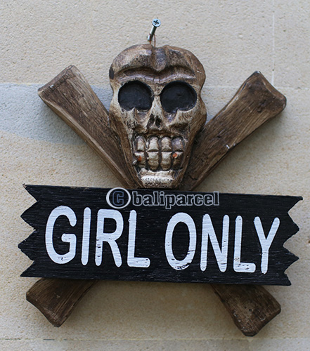 Pirate Skull, Handmade From Albesia Wood