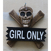 Pirate Skull, Handmade From Albesia Wood