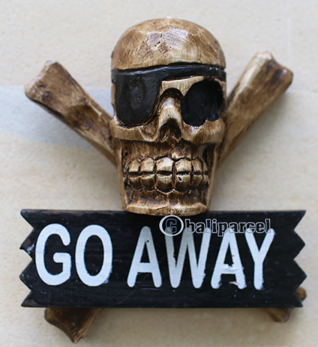 Pirate Skull, Handmade From Albesia Wood