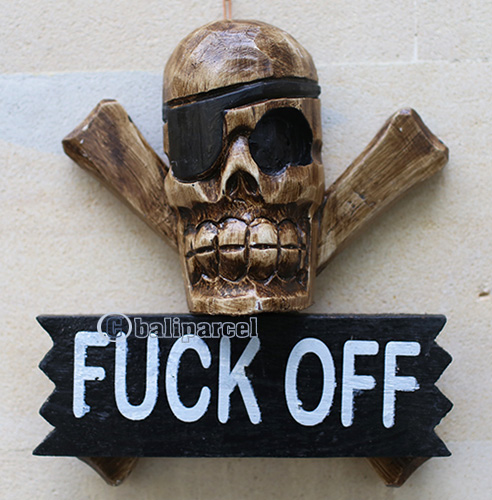 Pirate Skull, Handmade From Albesia Wood