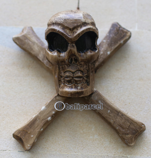 Pirate Skull, Handmade From Albesia Wood