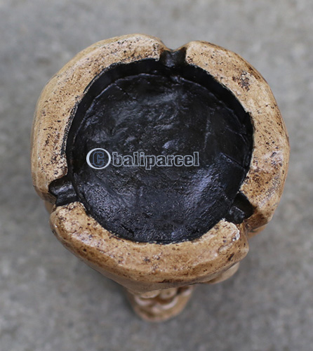 Ashtray Skull, Handmade From Albesia Wood
