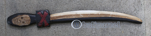 Sword Skull, Handmade From Albesia Wood