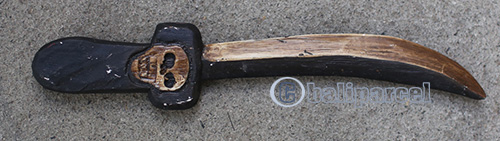 Sword Skull, Handmade From Albesia Wood