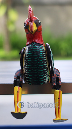 Wooden Chicken, Hand Carved From Albesia Wood