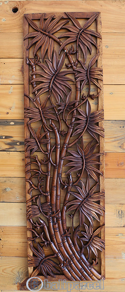 Wooden Wallhanging, Handmade From Suar Wood With Brown Polished
