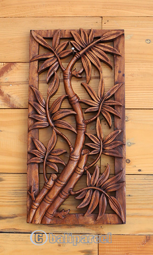 Wooden Wallhanging, Handmade From Suar Wood With Brown Polished