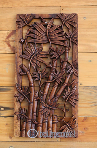 Wooden Wallhanging, Handmade From Suar Wood With Brown Polished