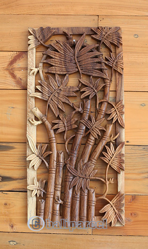 Wooden Wallhanging, Handmade From Suar Wood With Natural Polished