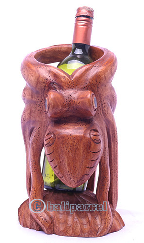 Wooden Octopus Holder, Handmade From Suar Wood