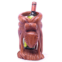 Wooden Octopus Holder, Handmade From Suar Wood