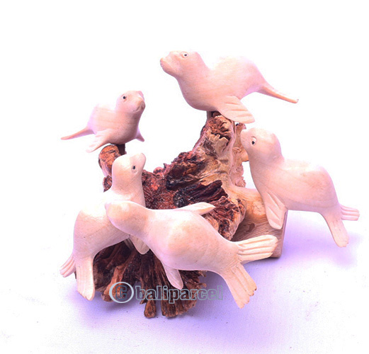 Wooden 5 Sea Dog With Parasite Wood