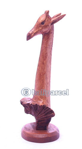Wooden Giraffe With Parasite Wood