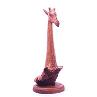 Wooden Giraffe With Parasite Wood