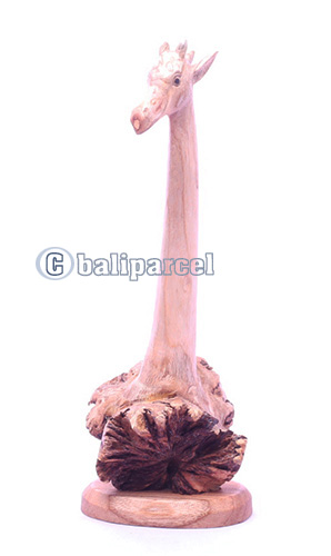 Wooden Giraffe With Parasite Wood
