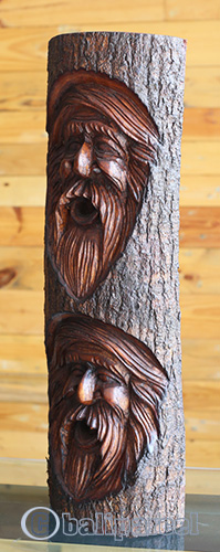 Wooden Mask Hand Carved From Jempinis Wood