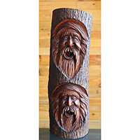 Wooden Mask Hand Carved From Jempinis Wood