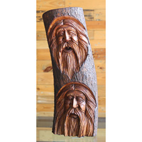 Wooden Mask Hand Carved From Jempinis Wood