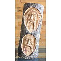 Wooden Mask Hand Carved From Jempinis Wood