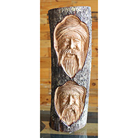 Wooden Mask Hand Carved From Jempinis Wood