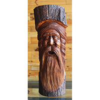 Wooden Mask Hand Carved From Jempinis Wood