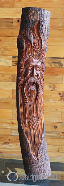 Wooden Mask Hand Carved From Jempinis Wood