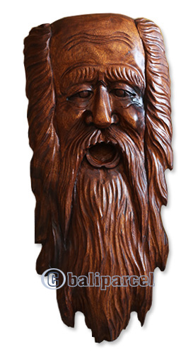 Wooden Mask Hand Carved From Jempinis Wood
