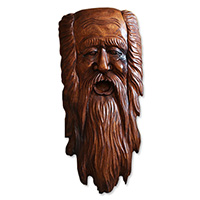 Wooden Mask Hand Carved From Jempinis Wood