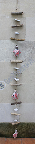 Wooden Wallhanging Turtle, Hanmade From Albesia Wood With Stone