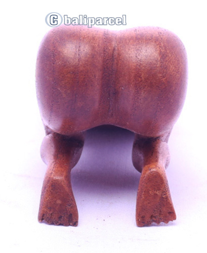 Wooden Door Stop Abstract Carving, Made From Waru Wood